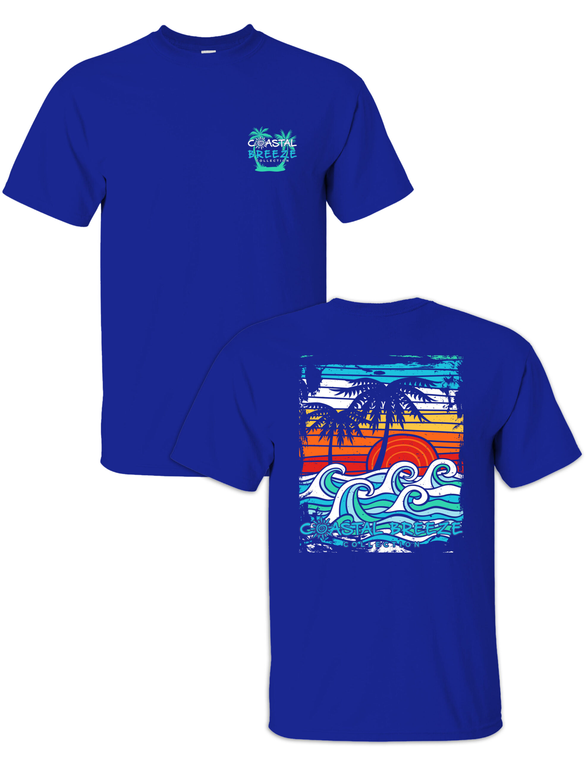 Coastal Breeze Sunset Sailing - Coastal Breeze Tees %