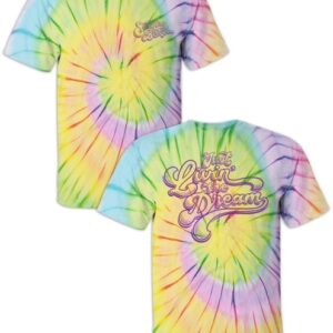 Livin' tje Dream tie dye tshirt