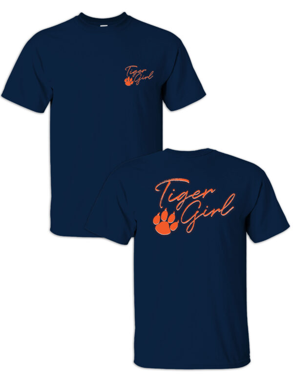 Team Spirit Tiger Girl navy tshirt