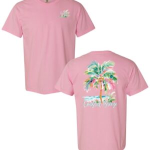 Preppy Palm blossom pink t-shirt